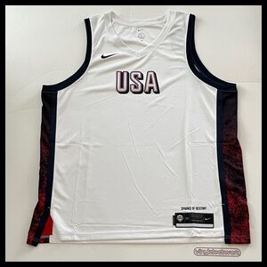 Nike Team USA Olympic Basketball Limited Jersey Mens 3XL XXXL White FV5517-100